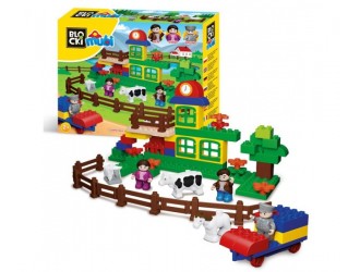 Set blocuri constructie Ferma Vesela 71 el. Blocki Mubi