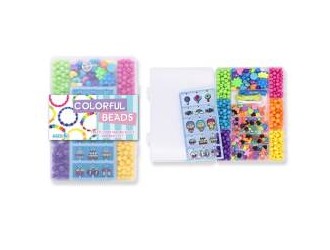 7166072 Set creativ margele in cutie de plastic dreptunghiulara