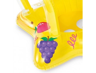 Colac gonflabil cu decupaje pentru picioare si baldachin 81x79 cm, pana la 15kg, 1-2 ani, INTEX