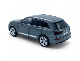 Macheta auto Audi Q7, 1:32, Grey, directie activa roti fata, suspensii, lumini si sunet