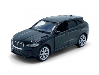 Macheta auto Jaguar F-Pace, 1:36, Black Mecanism pull-back, sincron