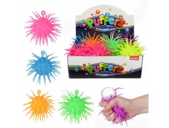 Jucarie elastica cu tepi moi Spikey-12cm Pufferz diverse culori