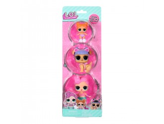 Set 3 figurine L.O.L. Surprise! seria OPP Tot + Pet + Lil Sis - Waves + Kansas K9 + Lil Beats