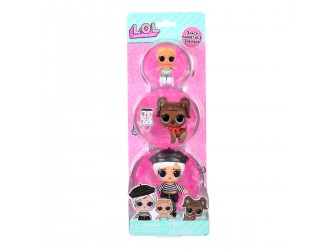 Set 3 figurine L.O.L. Surprise! seria OPP Tot + Pet + Lil Sis -Beatnik Babe + Darling Doggie + Lil Kicks