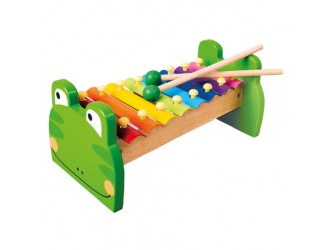 Jucarie Xilofon Broasca cu 8 note muzicale