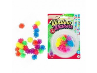 Set mingi lipicioase care se tarasc pe geam Mini Puffer Ball 2cm