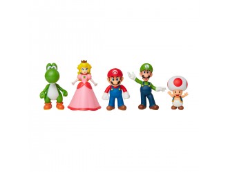 Set cu 5 figurine Super Mario si prietenii sai 6 cm