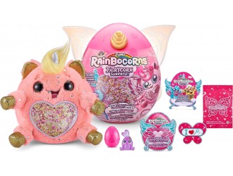 Jucarie de plus surpriza, Fairycorn Princess Surprise, Rainbocorns, Seria 4, Zuru Unicorn