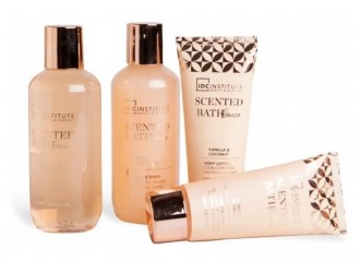 Set 4 produse pt ingrijire corporala Bronze IDC Institute cu tava