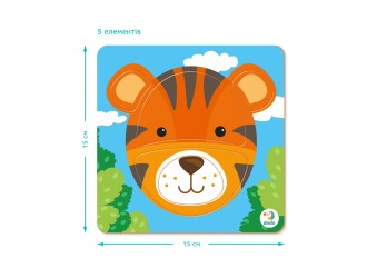 Puzzle-sorter Tigru, 5 el. Dodo