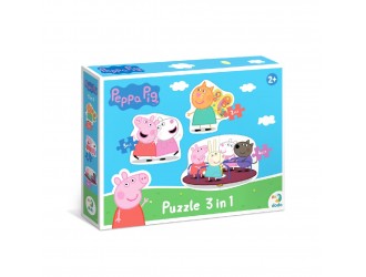Puzzle 3 in 1 Peppa Pig si Prietenii Dodo