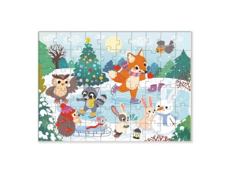 Puzzle Iarna. Patinoarul fermecat, 60 el. Dodo