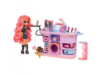 Set de joaca cu papusa L.O.L. Surprise! O.M.G. Dr. Heart Clinica Veterinara seria House of Surprises