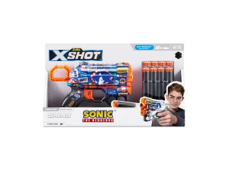 Pistol X-Shot Skins Menace, Sonic, Race Team, 8 cartuse