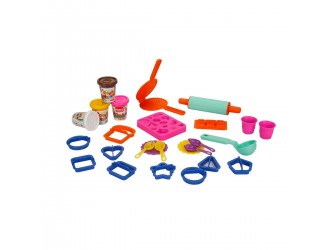 Set pasta de modelat si accesorii Brutarie Crafy Fun Dough 4x50 gr. 22 accesorii