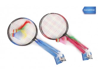Set Badminton cu fluturas 'Rainbow' 44x22cm Gametime roz/albastru