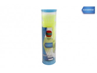 Set 6 fluturasi in tub pentru badminton, galben, Gametime