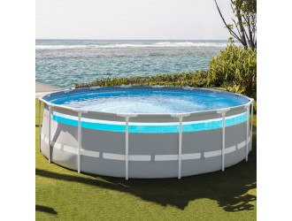 Piscina PRISM FRAME CLEARVIEW 488x122cm, 19156L, cadru metalic, INTEX