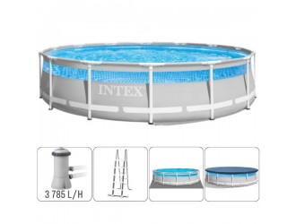 Piscina PRISM FRAME CLEARVIEW 427x107cm, 12706L, cadru metalic, INTEX