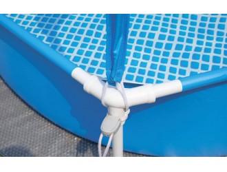 Piscina cu cadru metalic Intex pentru copii, cu Baldachin Parasolar, 183 x 38 cm, 700 L, protectie UV