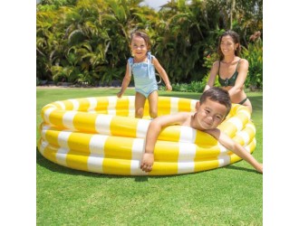 Piscina gonflabila pentru copii Intex "Lamaie", Design Tropical si Vesel, 147 x 33 cm, 330 L, 2 ani+