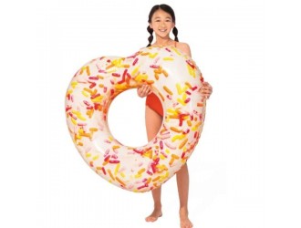 Colac gonflabil Intex "Donut Inima" Glazurat, Design Fotogenic, 94 x 89 x 25 cm, max. 80 kg, 9 ani+