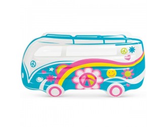 Saltea gonflabila Intex "Autobuz", Design Retro Galben, 178 x 91 x 23 cm, max. 100 kg, 2 camere de aer