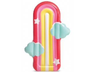 Saltea gonflabila gigant Intex "Curcubeu pe nori", Insula de relaxare, 175 x 117 x 20 cm, max. 100 kg