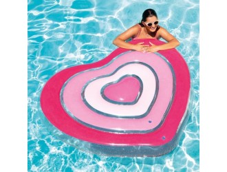 Saltea gonflabila gigant Intex "Inima", Insula de relaxare, Rosie, 155 x 135 x 25 cm, max. 100 kg