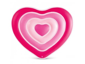 Saltea gonflabila gigant Intex "Inima", Insula de relaxare, Rosie, 155 x 135 x 25 cm, max. 100 kg