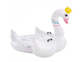 Pluta gonflabila Intex "Lebada Regala", cu 2 Manere de siguranta, 142 x 137 x 99 cm, max. 40 kg, 3 ani+