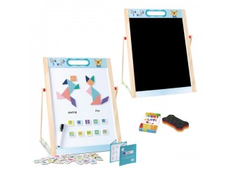 Tabla magnetica din lemn dubla cu accesorii, Harmony
