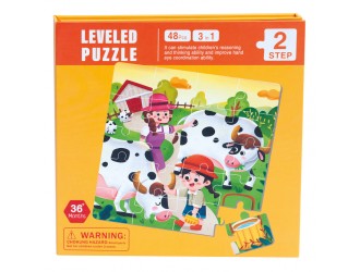 Puzzle magnetic 3 in 1 La ferma