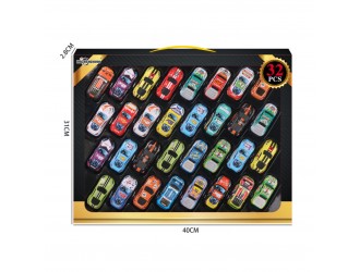 Set cu 32 masini din metal, mecanism pull-back, diverse model