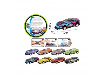 Set cu 16 masinute diferite, functie salt in fata si lateral