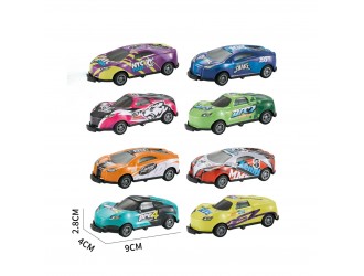 Set cu 4 masini din metal, functie salt in fata, diverse modele