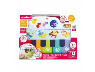 Jucarie Pian-Animale cu clape textile si element de agatat Winfun