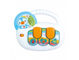 Jucarie bebelusi Primul Pian Pinguin cu sunete si lumini Winfun