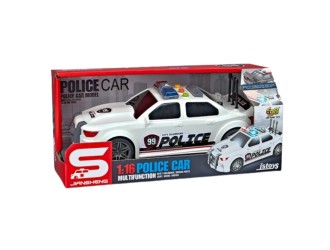 Masina de politie cu frictiune, portbagaj care se deschide, sunete si lumini, 1:16, jstoys, ZJA314884
