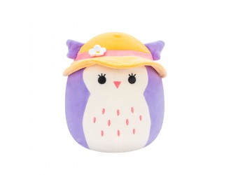 Jucarie de plus 19 cm, Holly bufnita mov cu palarie, Squishmallows