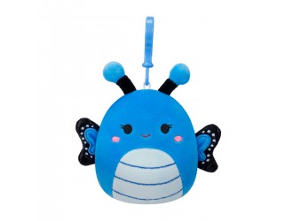 Jucarie de plus 9cm cu breloc, Fluture albastru Waverly, Squishmallows