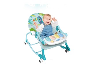Scaunel albastru multifunctional cu sunete si roti, ZJA342170