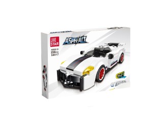Set de constructie Masina alba cu mecanism pullback 258 el., ZJA351126