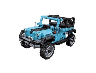 Set de constructie Masina SUV albastra cu mecanism pullback 391 el., ZJA351153