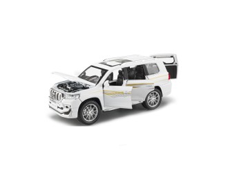 Macheta auto Toyota Land Cruiser Prado, 1:24, metal, cu sunete si lumini, ZJA357766