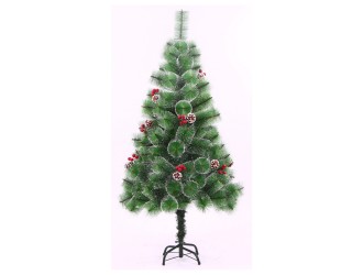 Brad artificial de Craciun 180cm (pin verde cu conuri si decoratiuni), ZJA360452