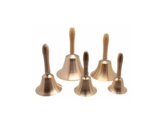 Clopotel din bronz cu maner de lemn 6,5 cm, ZJA360515