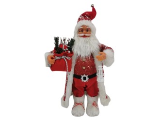 Decoratiune Mos Craciun 30cm (rosu-alb), ZJA360719
