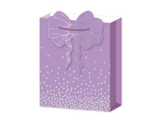 Punga pentru cadou cu funda si buline 30x12x41,5 cm 4 culori, ZJA361871