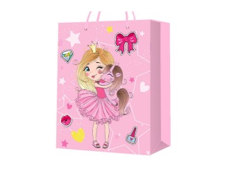 Punga pentru cadou Printesa 30x12x41,5 cm 4 tipuri, ZJA361880